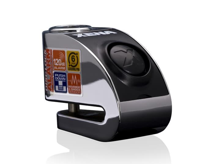 XENA DISCLOCK ALARM - XZZ6L STAINLESS STEEL | ( gembok alarm motor anti maling koper sepeda pagar cakram kinbar kode tas mobil clock rumah sensor gerak pintu digital remote lock bht ) |