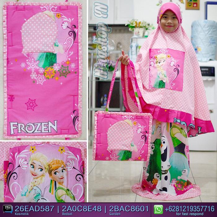 JUAL MUKENA ANAK MOTIF FROZEN SG PINK - MUQEENA