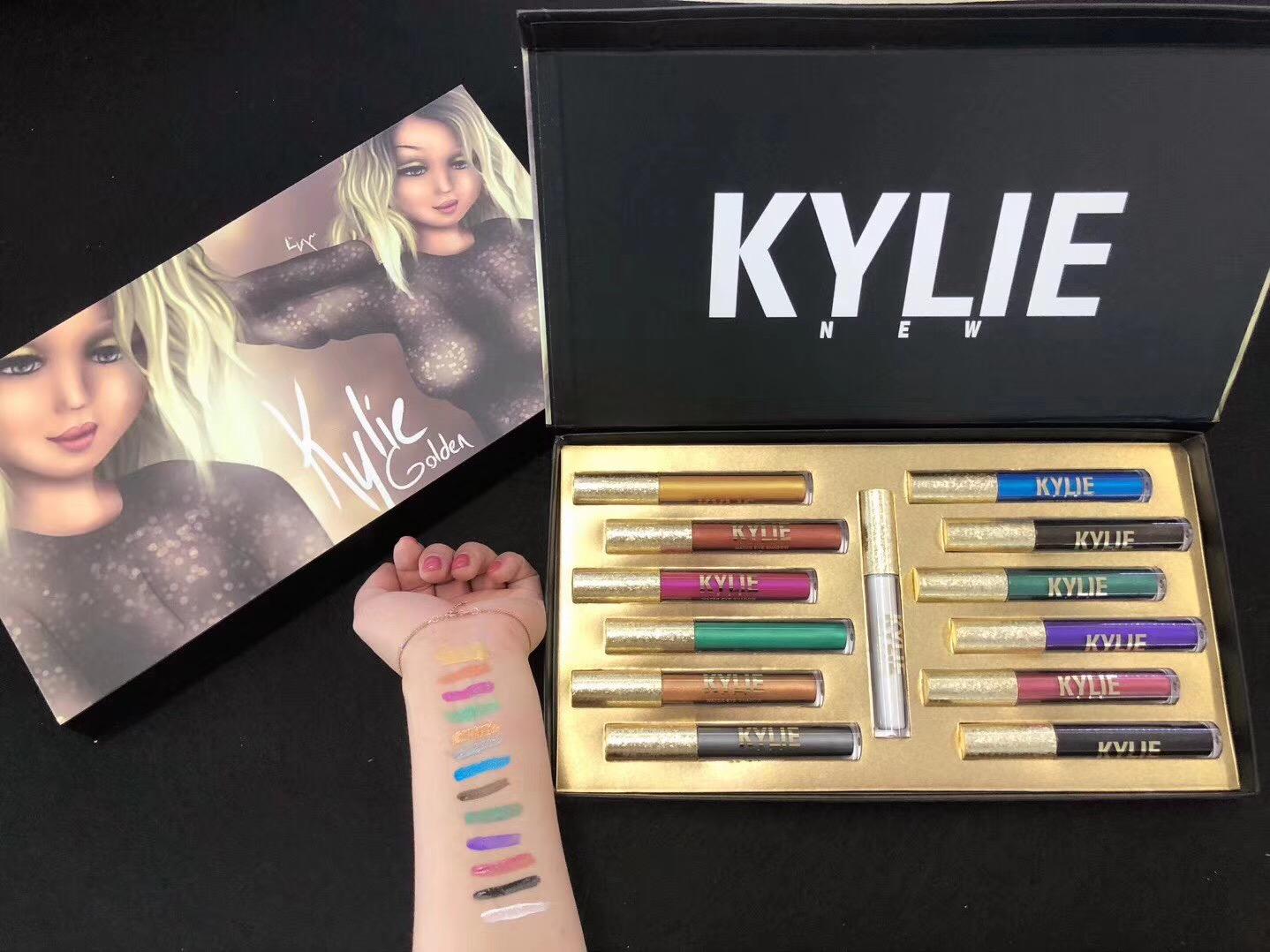 Mesh Harga Perbox isi 13 pcs - KYLIE GOLDEN - KYLIE WATER EYESHADOW LIQUID GLITTER PIGMENTTED