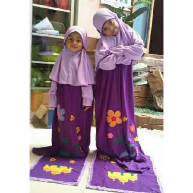 Mukena terusan anak 01 02 03 04 05 06 07 08 09 10 11 12 13 14 15 16 17 18 19 20 21 22 23 34 45 50 55 m/sajadah tas