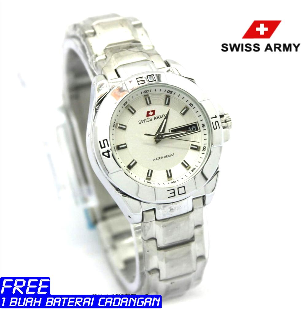 Swiss Army - Jam Tangan formal Wanita - tanggal hari-Stainless steel - 