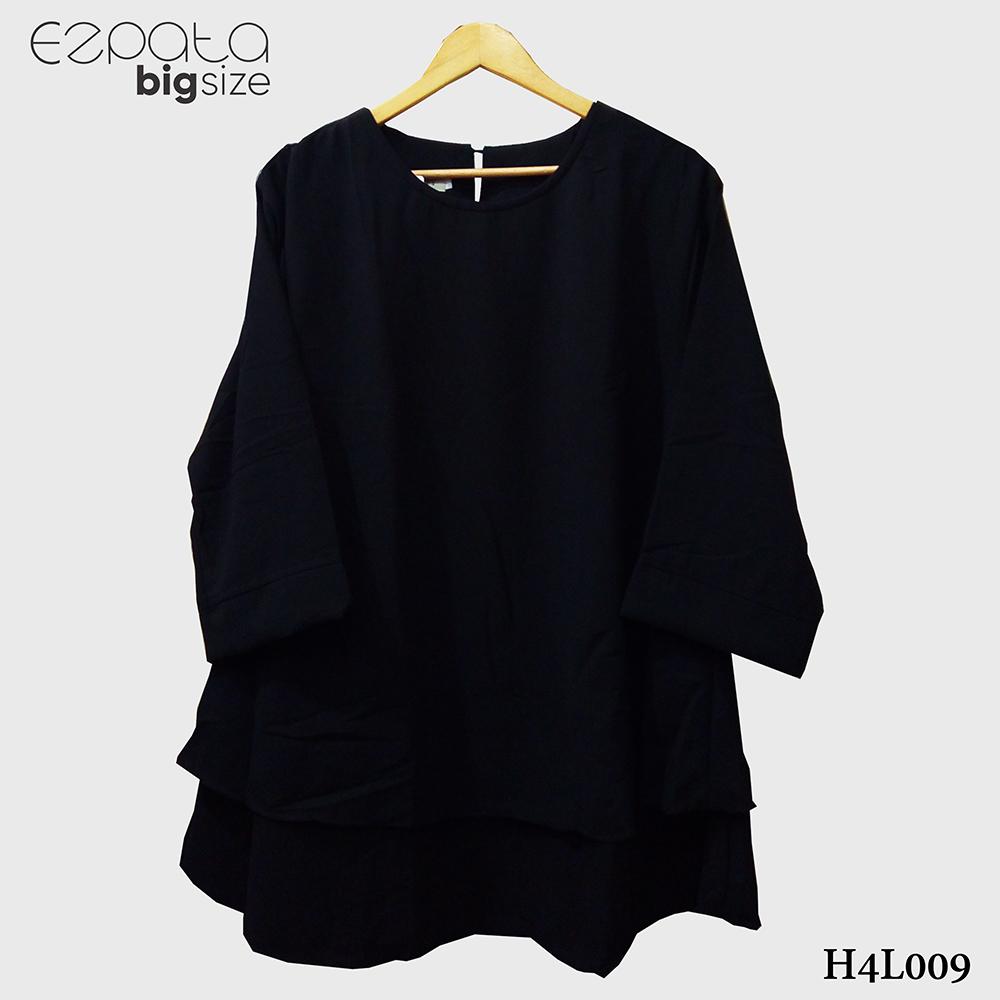 Ezpata Baju Wanita Big Size Import Korea Murah Tanah Abang Terbaru 2018 Lengan Panjang Blouse Polos Model Tumpuk Dalam Foring Kemeja Jumbo Polos / Baju Jumbo / Atasan Wanita Jumbo / Ukuran Besar / Big Size / Baju Muslim jumbo / Size XXXL