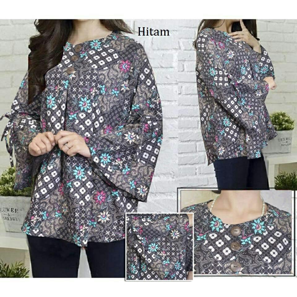 Hc - blouse jumbo batok batik - blouse jumbo - atasan wanita - kemeja wanita - fashion wanita - pakaian wanita - baju wanita
