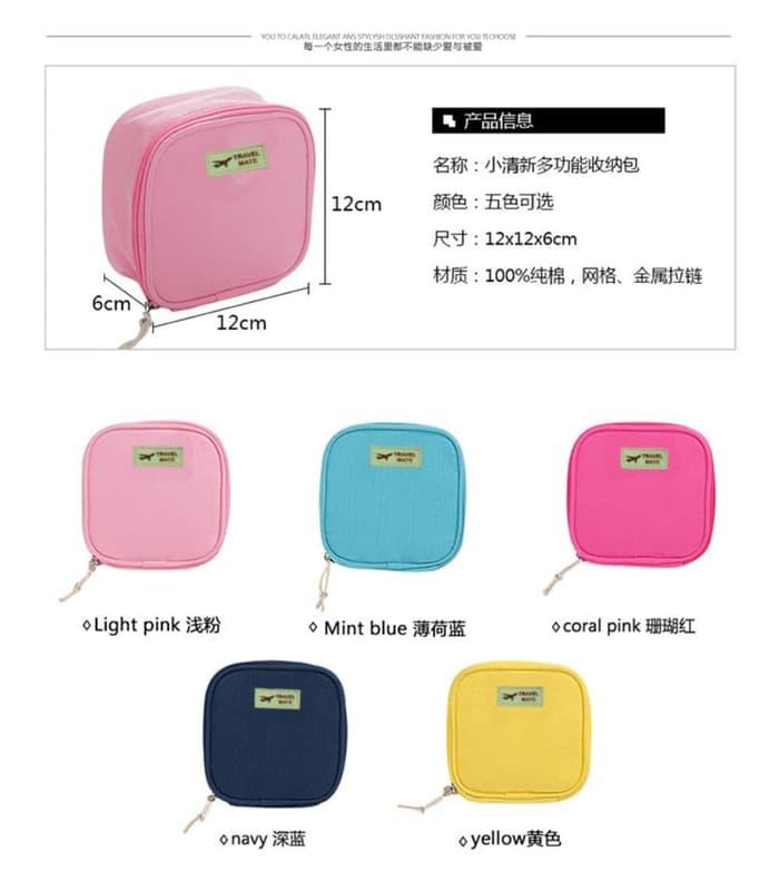 Cosmetic Pouch Cable Pouch Tas Kosmetik Charger Dompet Serbaguna A558