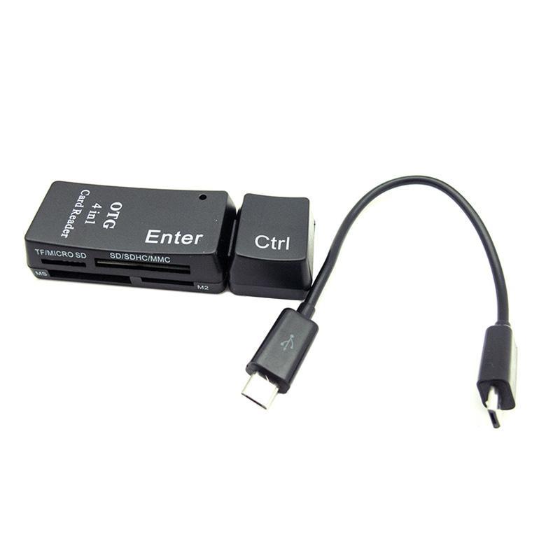 OTG Smart Card Reader 4in1 Model Ctrl Enter Untuk HP Dan PC