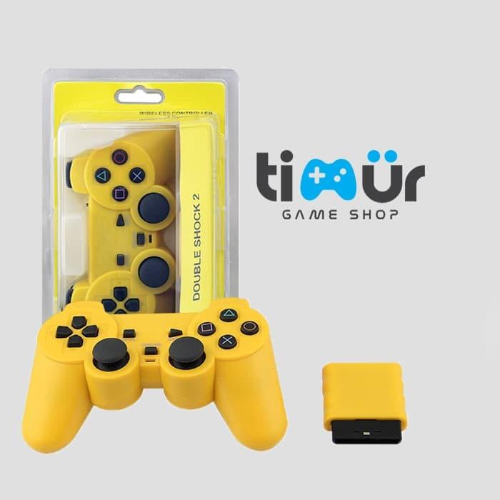 TERMURAH - Stik Stick PS2 Wireless Ori Original Pabrik Kuning