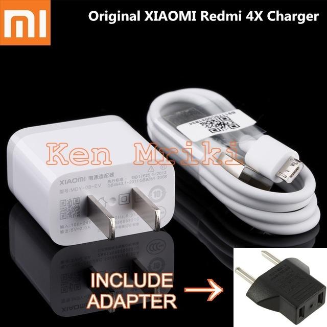 Charger Xiaomi MDY-08-EV Output 5V-2A Micro USB Original by Redmi 4x - Putih