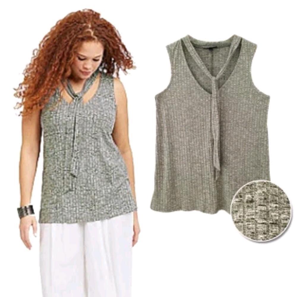 Toko Sikecil Atasan Wanita Big Size Jumbo L-4XL Blus Tanpa Lengan Sleeveless V-neck Blouse USA Branded ORIGINAL