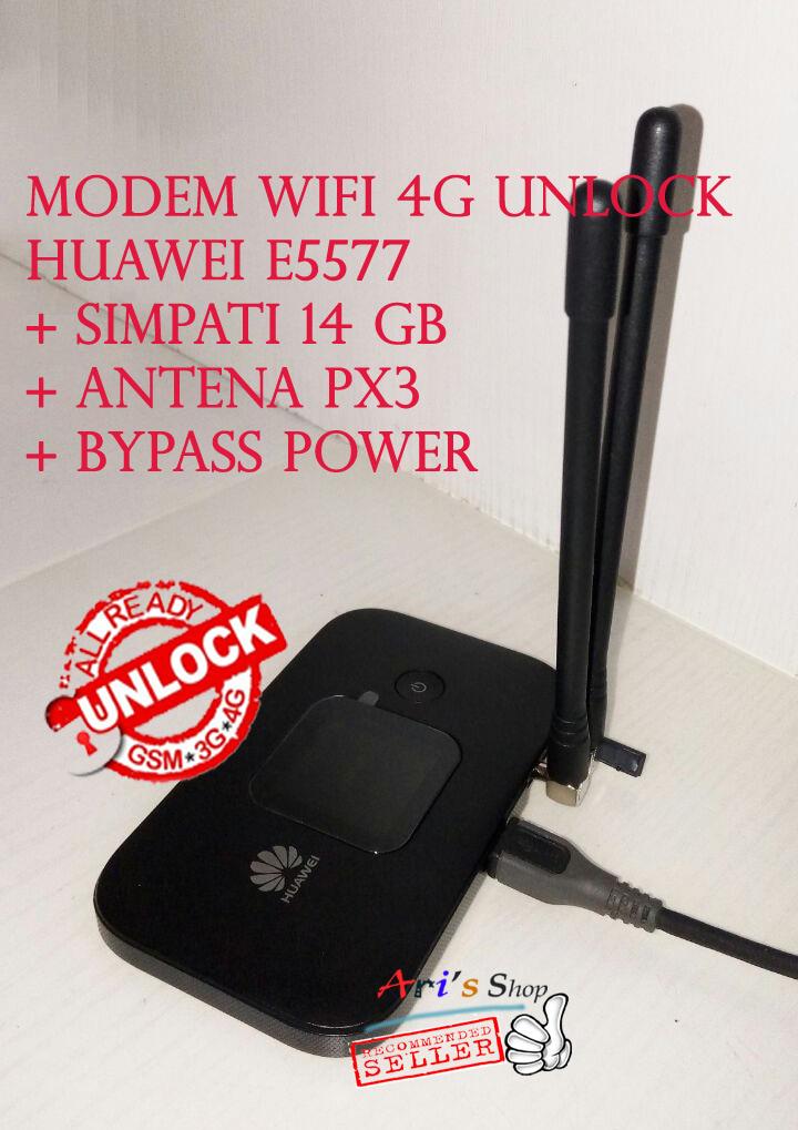 MODEM WIFI MIFI 4G SIMPATI TELKOMSEL HUAWEI E5577 UNLOCK PLUS ANTENA