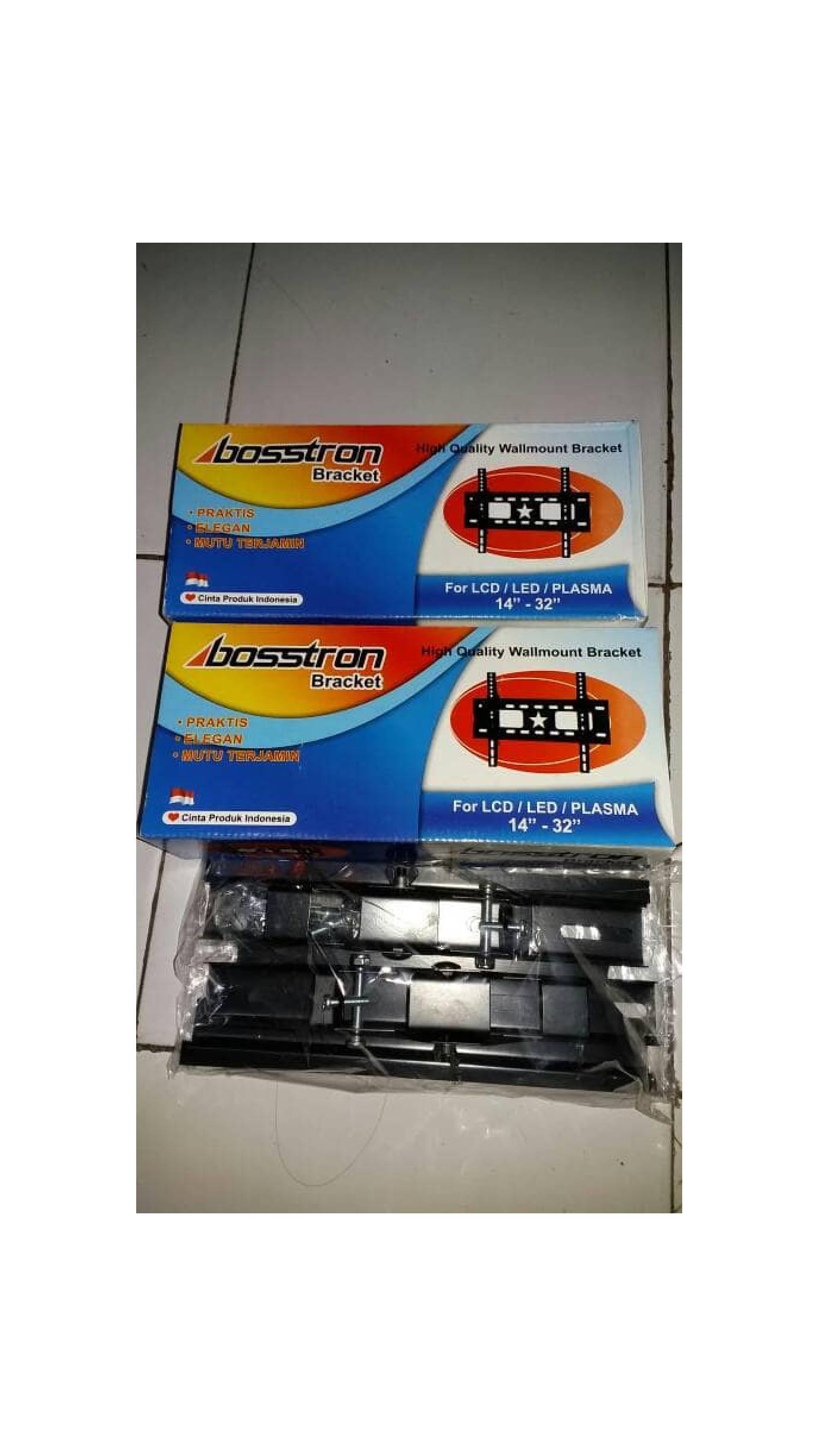 Bracket tv Lcd dan Led merk BOSSTRON untuk tv 14 inch sd 32 inch