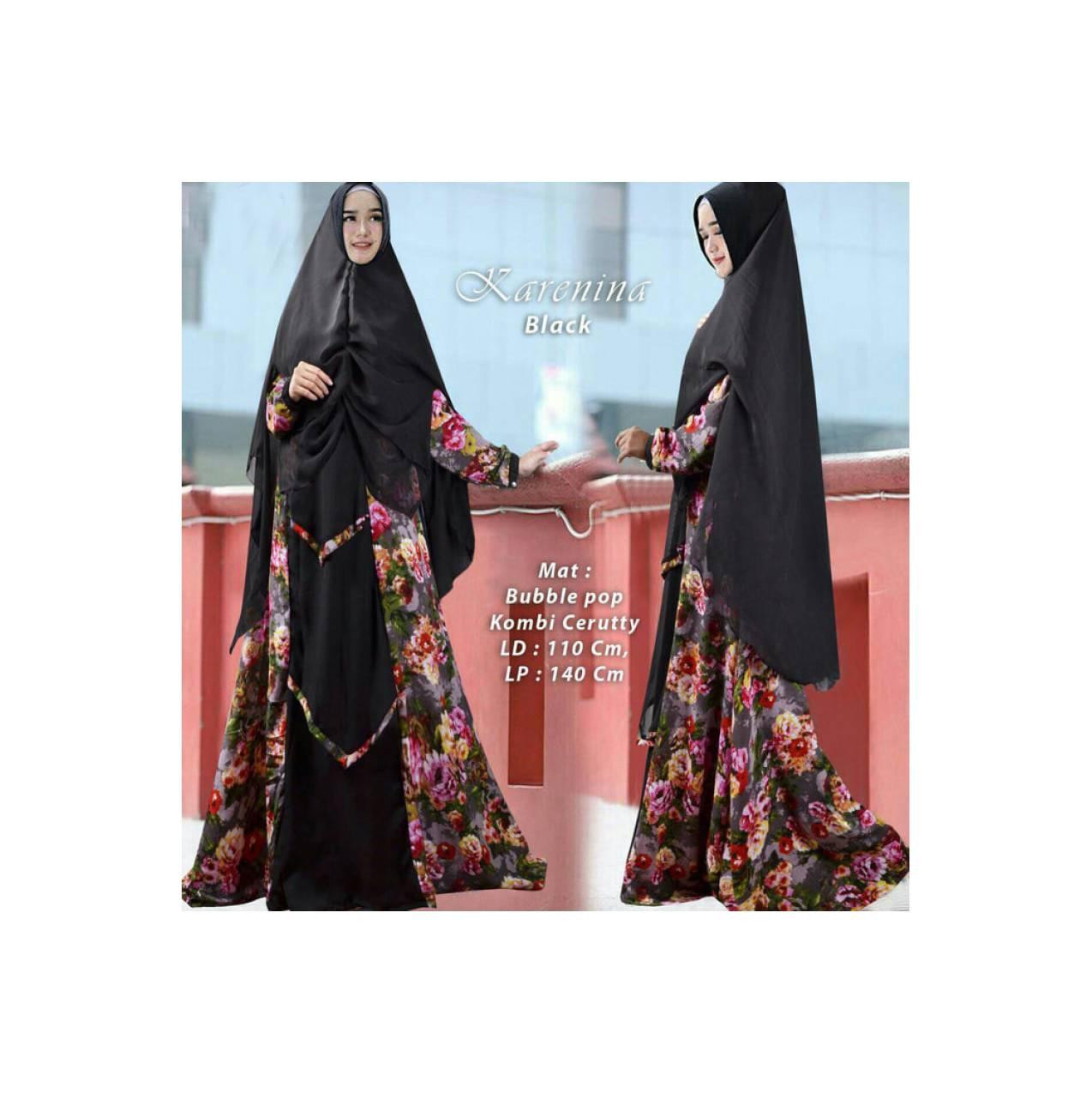 Baju Pengantin Muslimah 120271 GAMIS JUMBO SYARI KARENINA BLACK