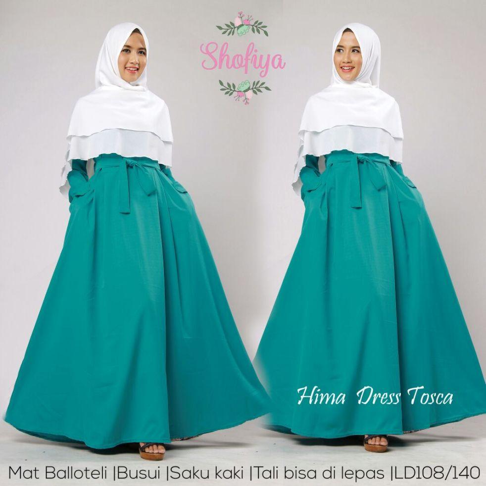 Long Dress Gamis Maxi Tangan Panjang Wanita Dewasa - Gamis polos baloteli / Lengan Plipit Bunga Busana Muslim Wanita Gamis Murah Baju Lebaran Baju Pesta