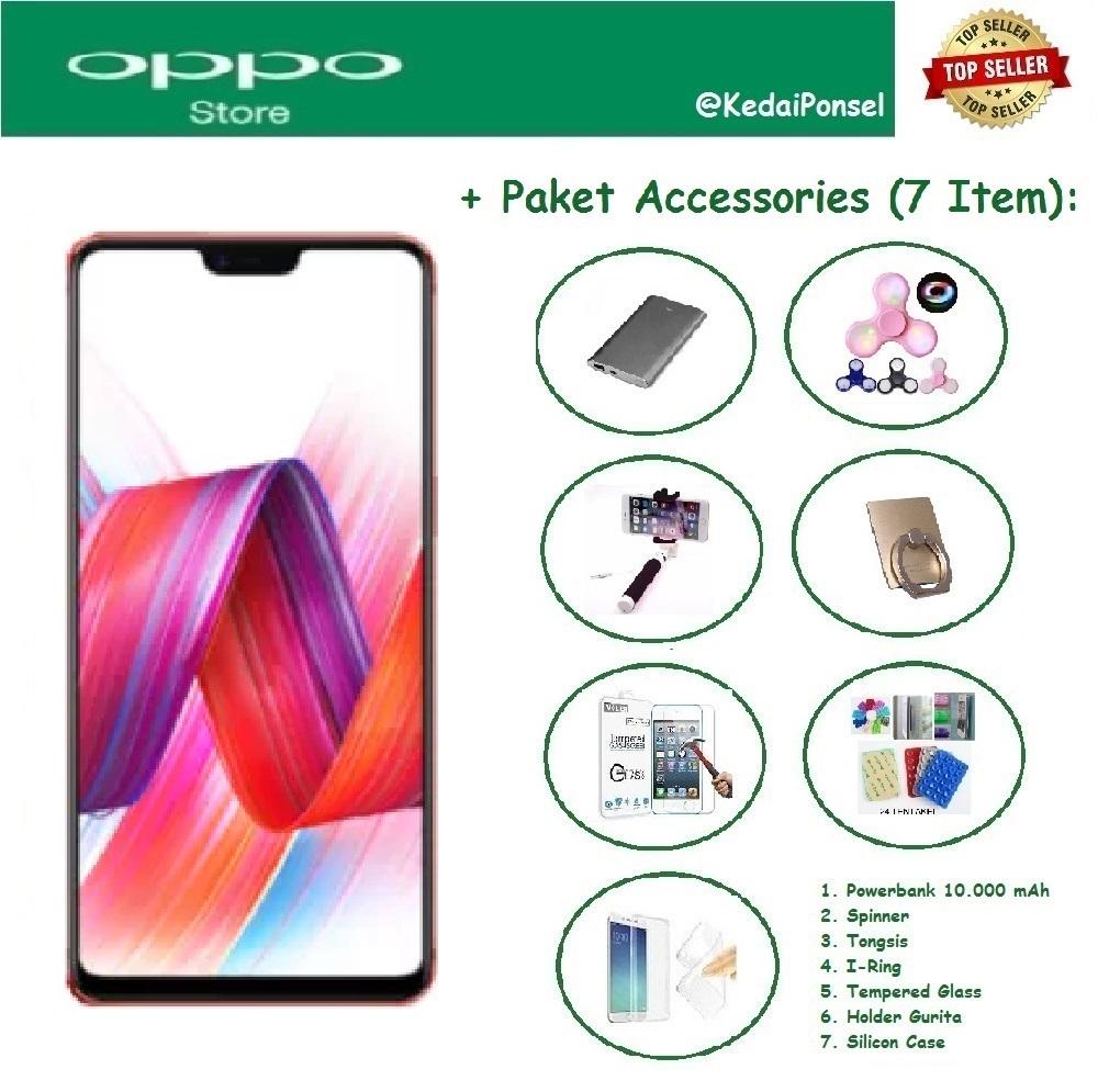 OPPO F7 Youth [4/64GB] + Paket Accessories (7 Item)