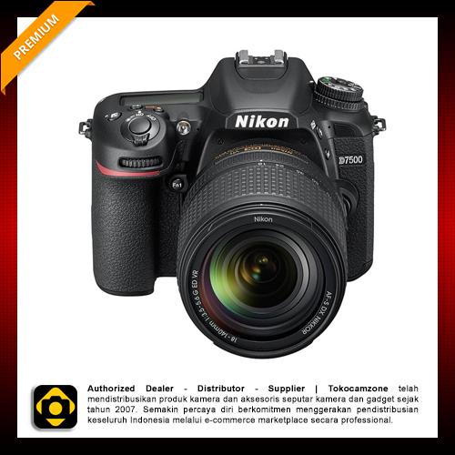 Nikon D7500 DSLR Camera with 18-140 mm Lensa (Free Screenguard Terpasang) - Hitam
