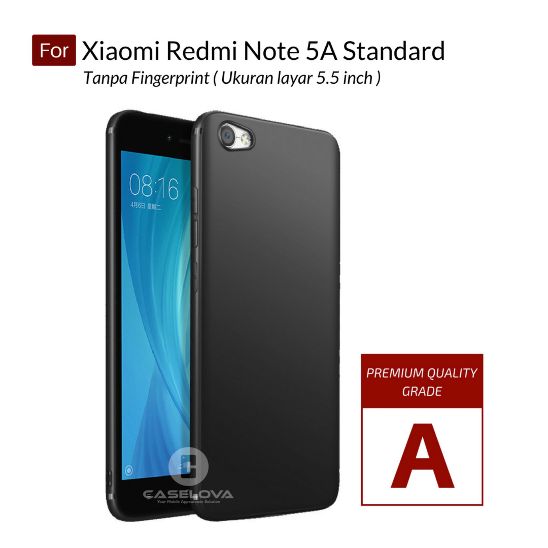 Caselova Anti Fingerprint Premium Quality Ultraslim Soft Matte Hybrid Case for Xiaomi Redmi Note 5A Standar (Non Fingerprint) Layar 5.5 inch - Black