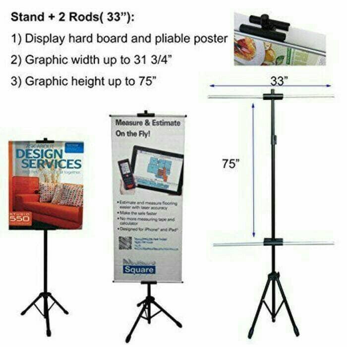 Promo Tripod Display/Tripod Poster Berdiri/Stand Banner Tripod Poster Original