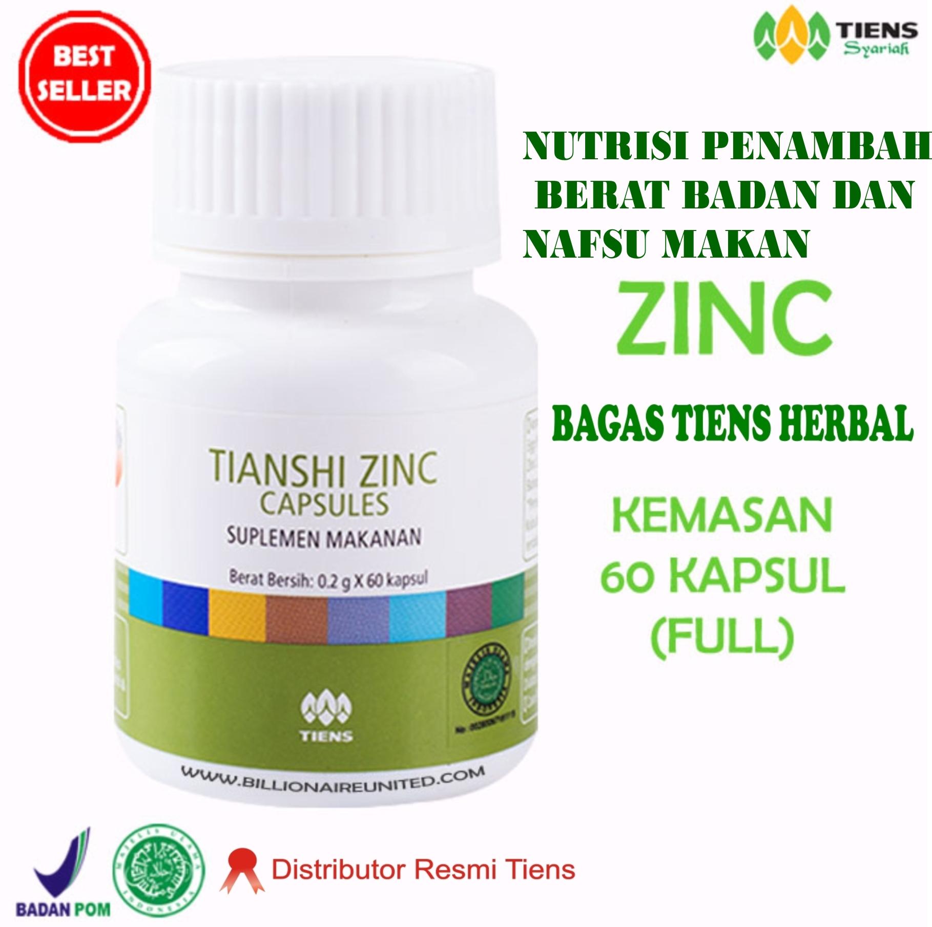 Tiens Zinc Capsules - Suplemen Penggemuk Badan - FULL 60 Kapsul promo