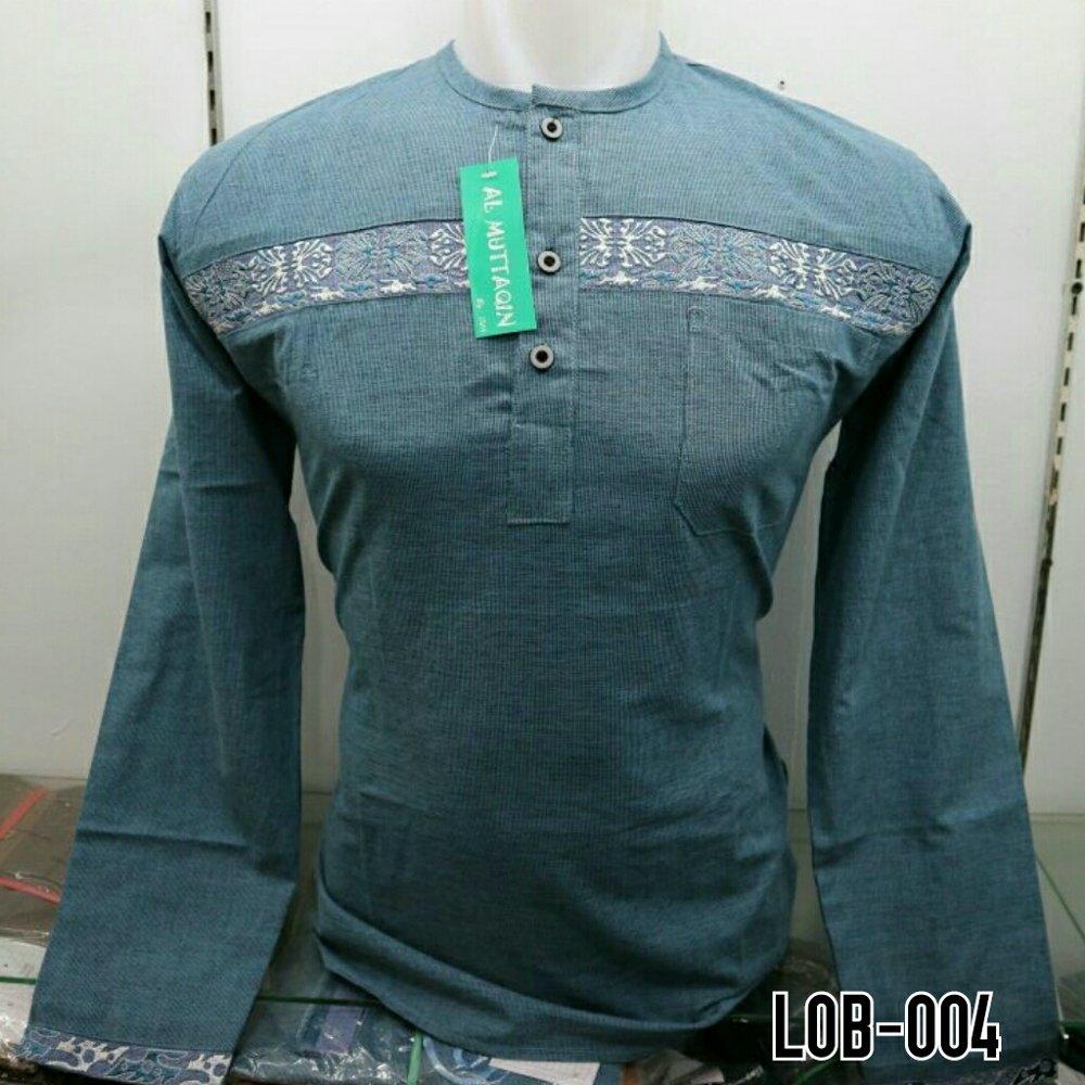 Baju Koko Muslim Pria Kemeja Koko Lengan Panjang Gamis Pria Bordir Gaul Al Muttaqin New Model LOB 004 di lapak Al Muttaqin Collection produsenbajukoko