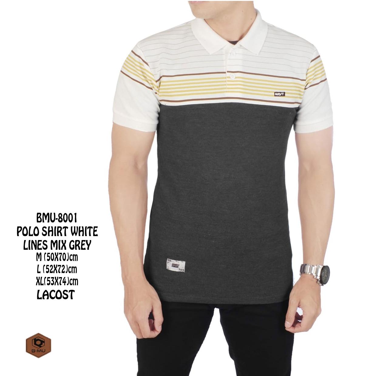 the most/Kaos Polo shirt kerah / sanghai Pria casual Kaos Polo Kaos Adem Kaos Pria Tshirt Pria Kaos Distro Bandung Kaos Distro Kaos keren Putih meraH navy Combinasi 3 Warna
