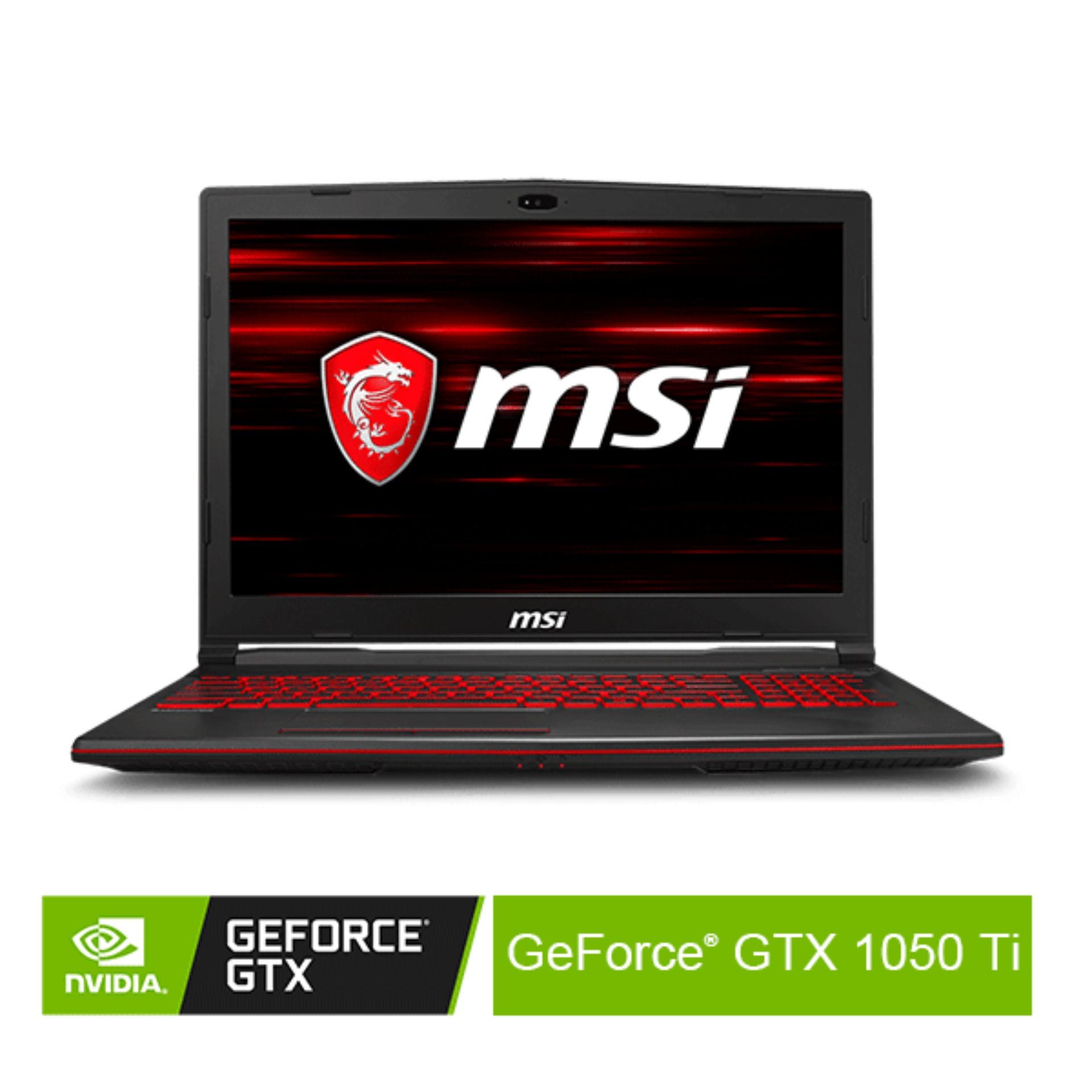 Nvidia GeForce Official Store - MSI GL63 8RD - i7-8750HQ_1TB/128GB-SSD_8GB_GTX1050Ti-4GB_Win10Home LAPTOP GAMING