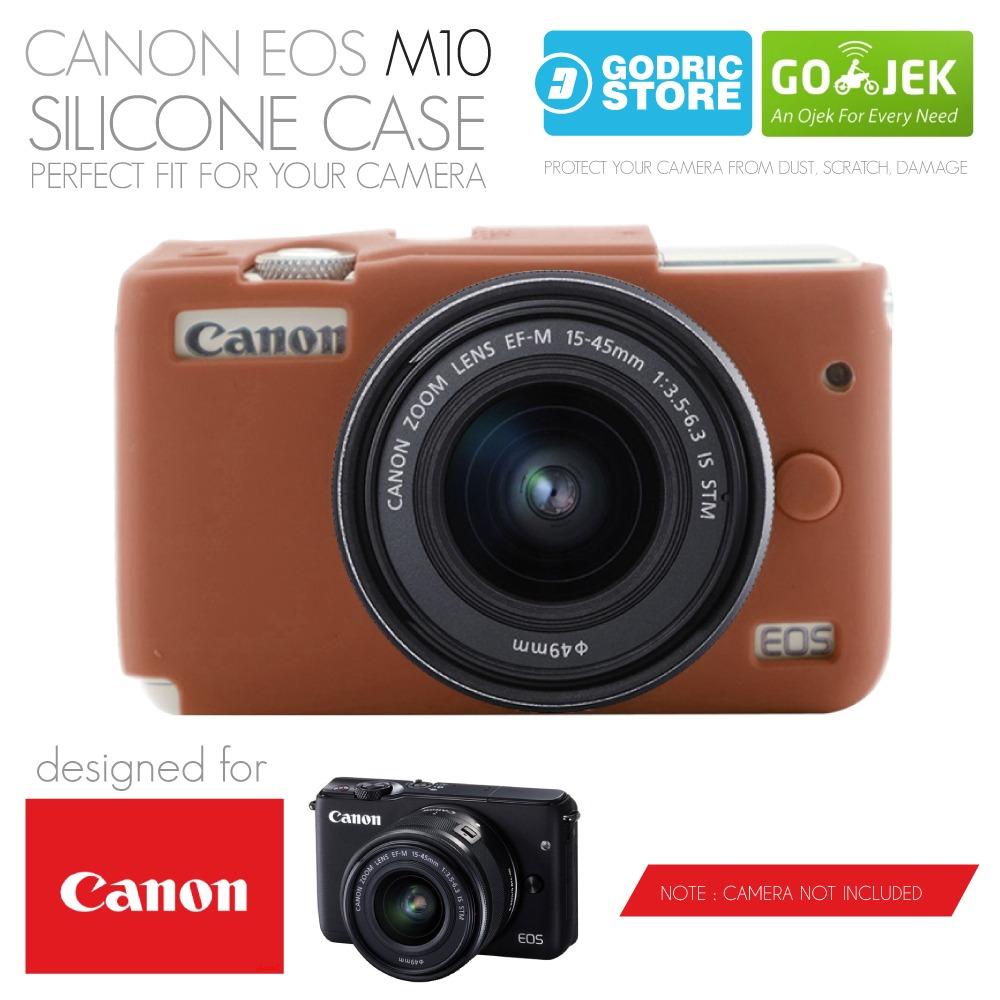 Godric Silicone Canon EOS M10 Silikon Case / Sarung Silicon Kamera Mirrorless - Coklat
