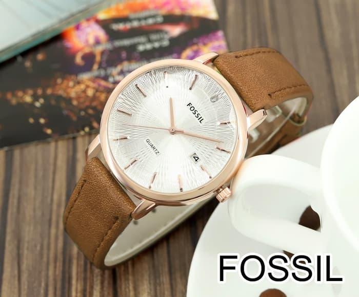 DISKON Jam Tangan Wanita / Cewek Murah Fossil Anna Leather Brown TERMURAH
