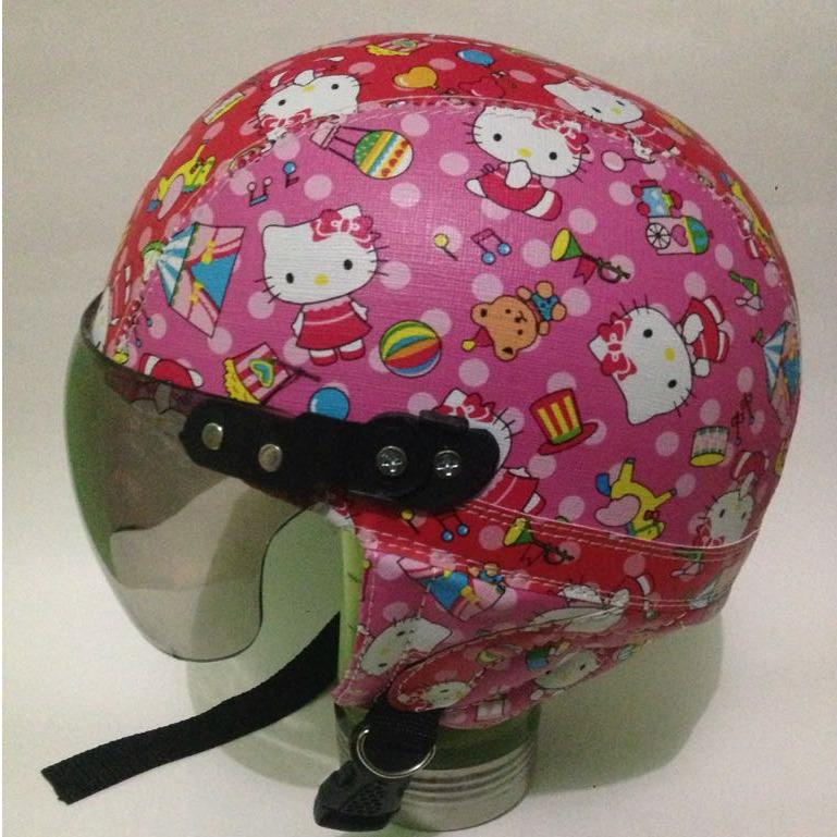 broico helm anak anak retro unyu-unyu hello kitty batik usia 1 sampai 5 tahun