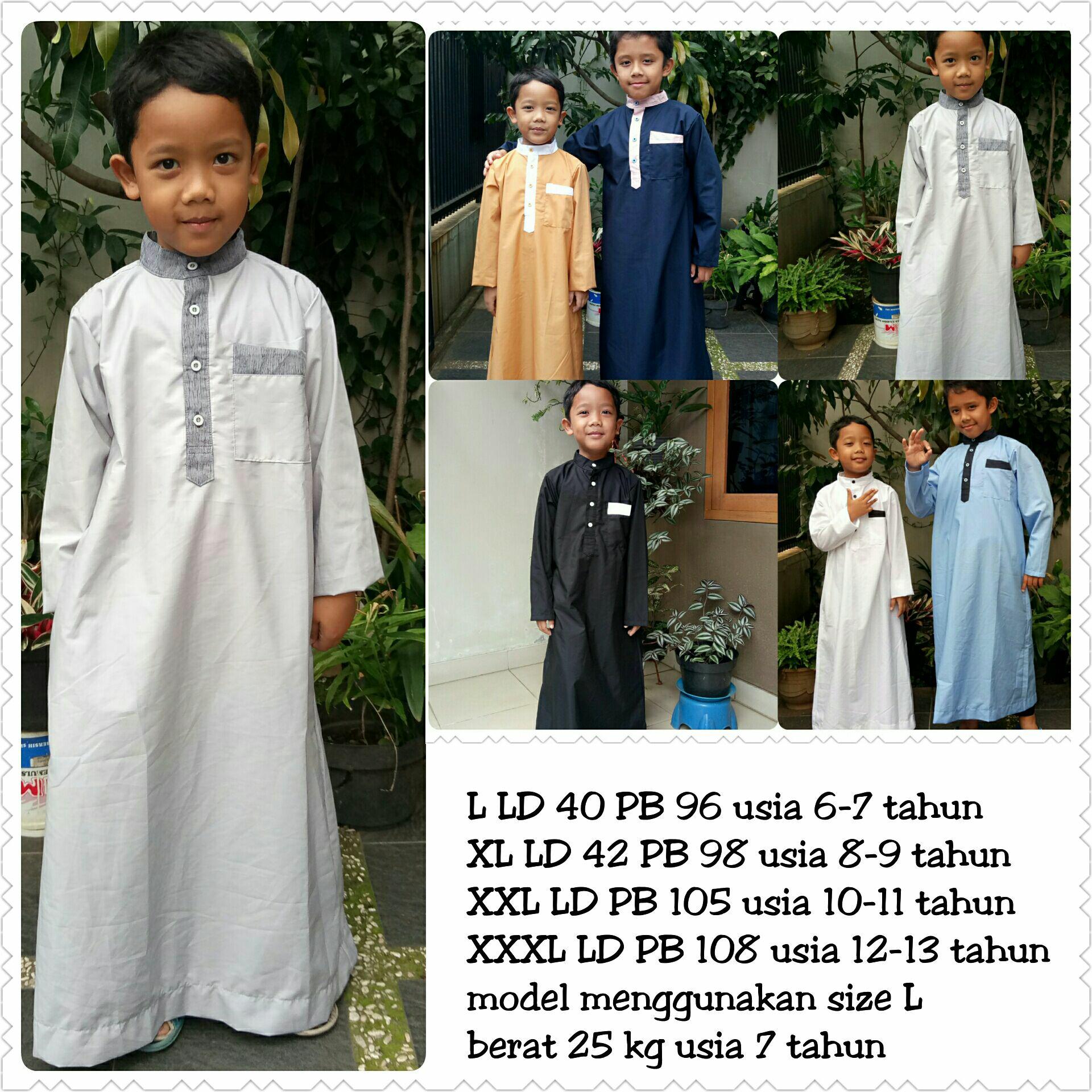 Kya Toys Jubah Gamis Anak Laki-Laki Abu