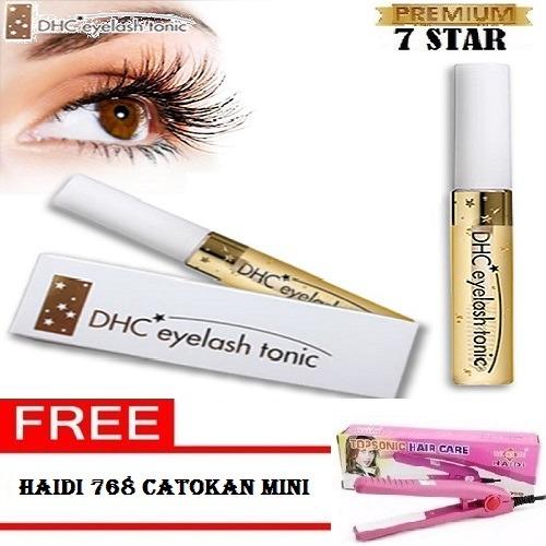 PREMIUM DHC Relian Eyelash Tonic 7Star / Serum Perawatan Bulu Mata - 6.5ml 1Pcs + Gratis Haidi Catokan Mini Pelurus Rambut Pink 1Pcs