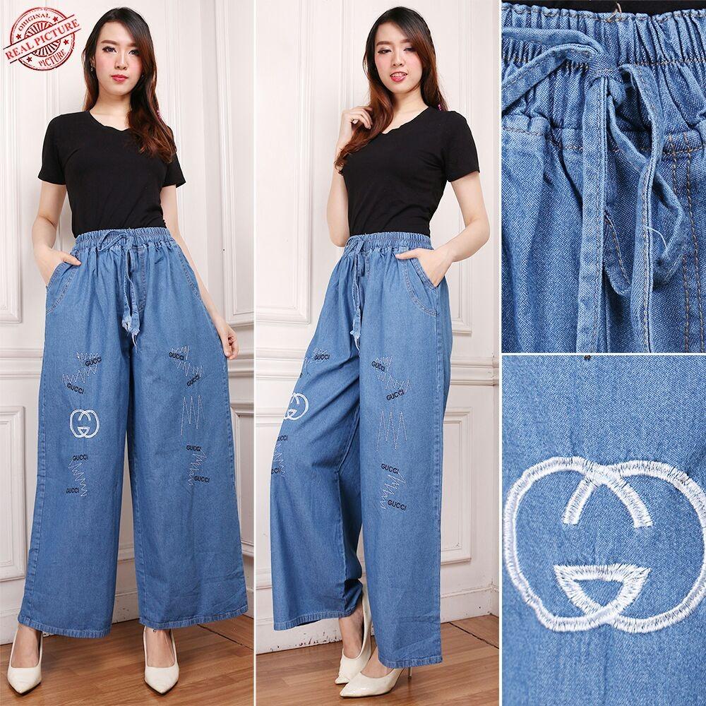 SB Collection Celana Panjang Beryl Kulot Longpants Jeans Wanita