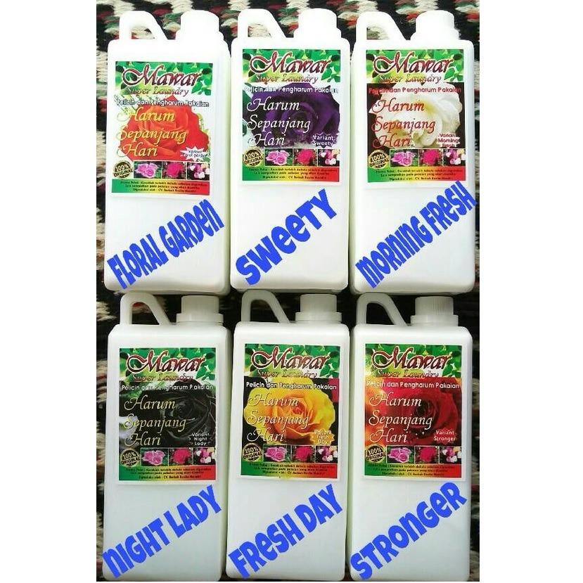 Buy 1 Get 1 Mawar Super Laundry Pewangi dan Pelicin Setrika - Putih (Morning Fresh)