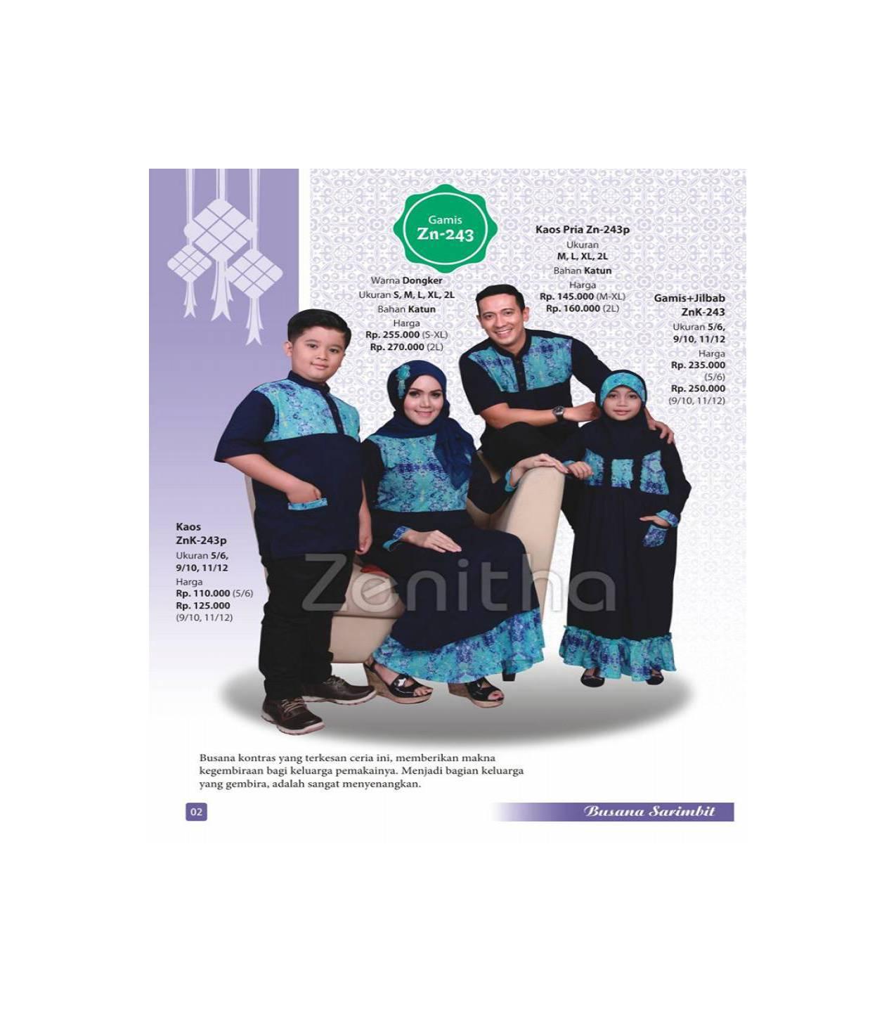 Zenitha Zn-243/Busana Muslim Keluarga/Busana muslim couple,sarimbit