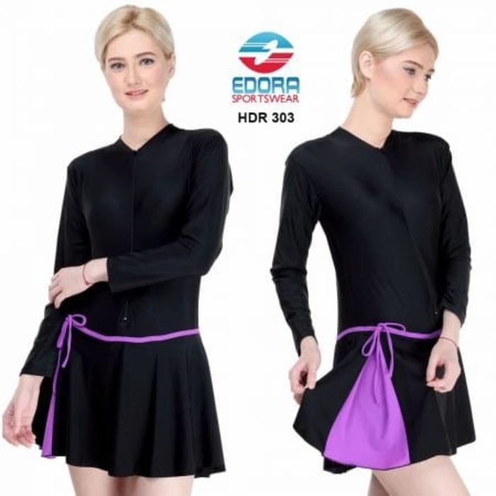 HARGA PROMO!!! Baju Renang Wanita Rok Dewasa Tangan Panjang - M9hs0i