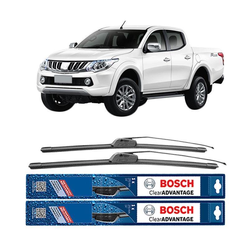 Wiper Kaca Depan Mobil BOSCH Clear Advantage for Mitsubishi Strada Triton 21 & 19 Inch [kanan&kiri]