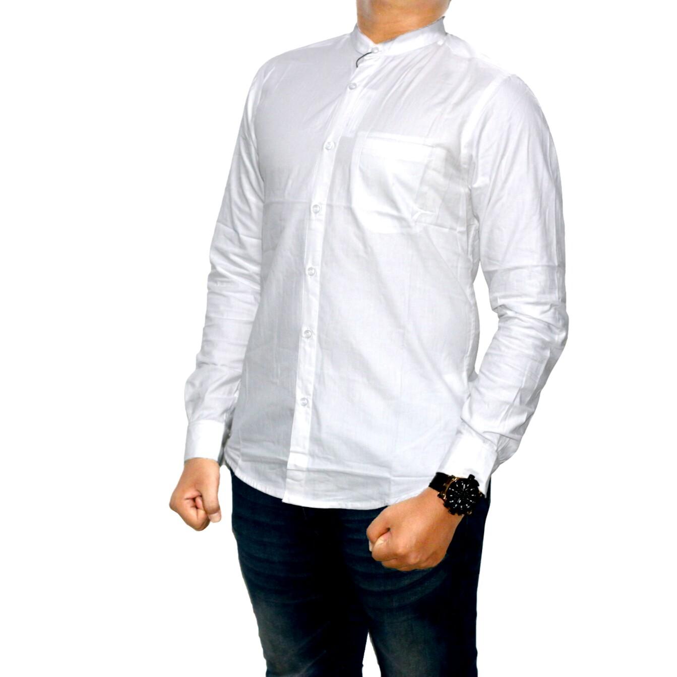 Dgm_Fashion1 Kemeja Putih Polos Kerah Sanghai Oxford/Kemeja Denim/Jeans Pria/Kemeja Polos/Kemeja Retro/Kemeja Distro/Baju Distro/Kemeja Flanel/Kemeja Pendek/Kemeja Panjang/Kemeja Casual/Kemeja Kantoran/Kemeja HEM/Kemeja Murah PS 4398