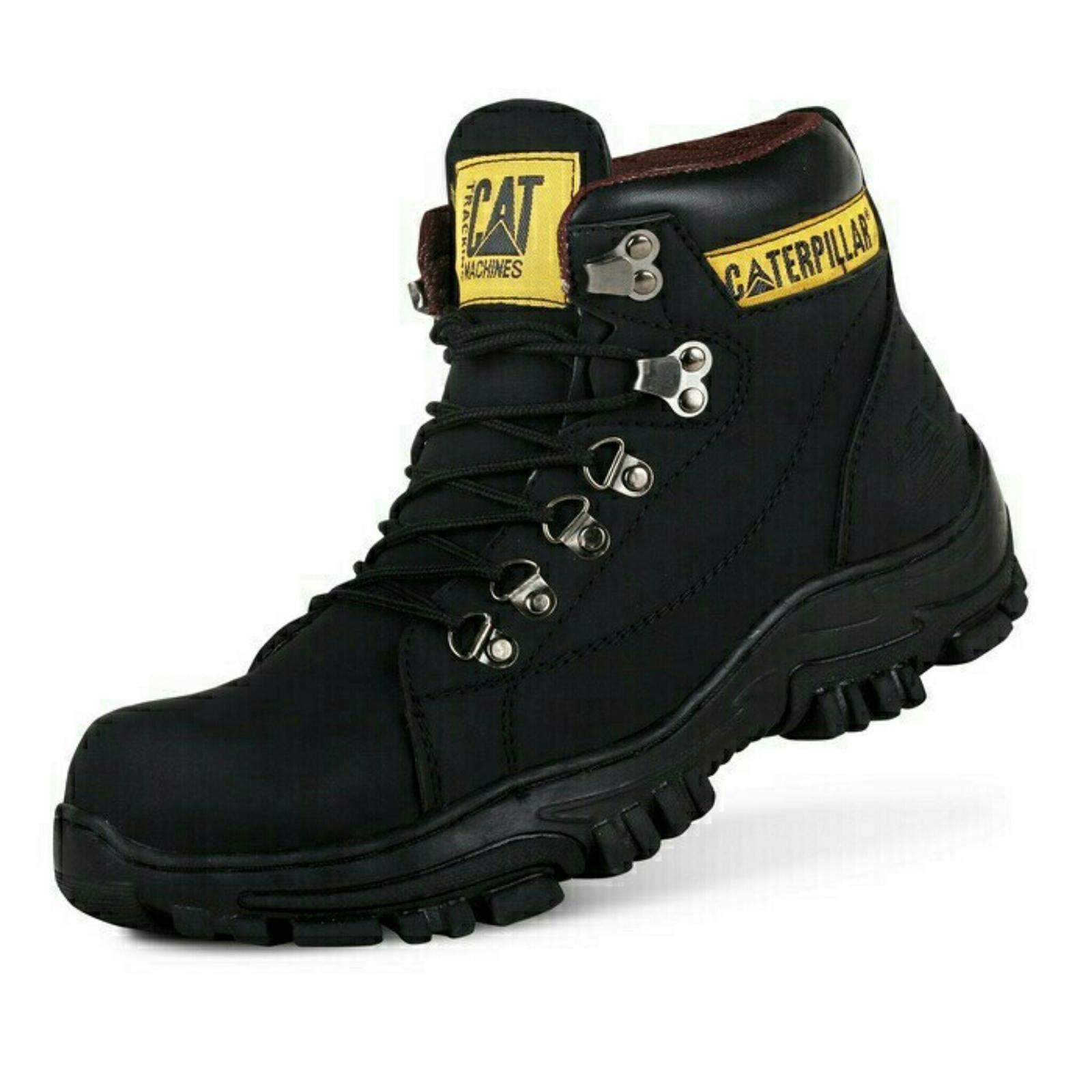 Sepatu Boots Pria Safety Caterpillar Hydraulic Ujung Besi Murah