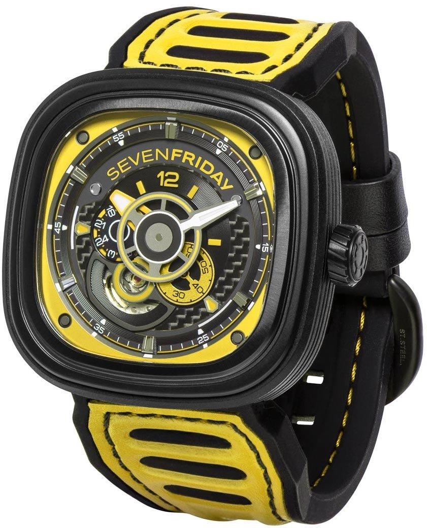 Jam Tangan Sevenfriday Seri P3B-03 Automatic Yellow Leather