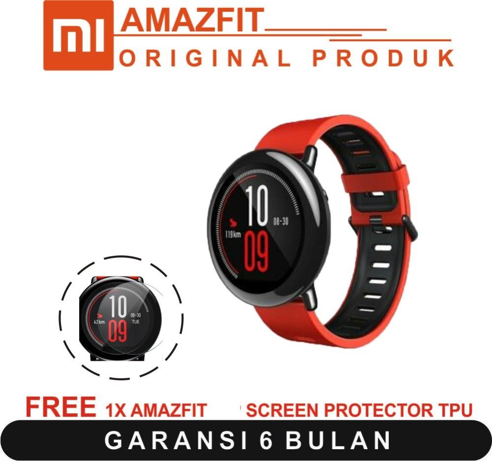 Xiaomi Amazfit Smartwatch International Version with GPS and Heart Rate Sensor - 100% English Version - GARANSI RESMI + FREE ANTI GORES