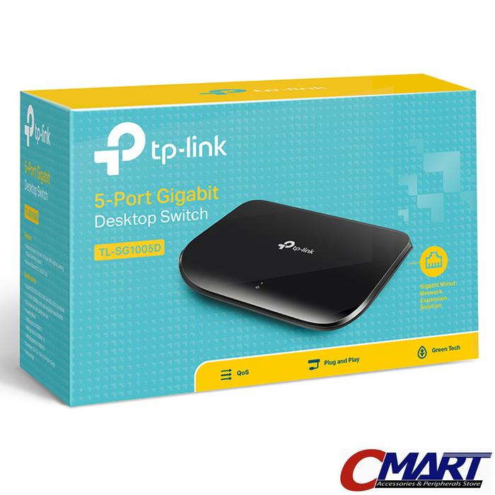 TP-LINK TL-SG1005D : TPLink 5 Port Gigabit Desktop Switch Hub