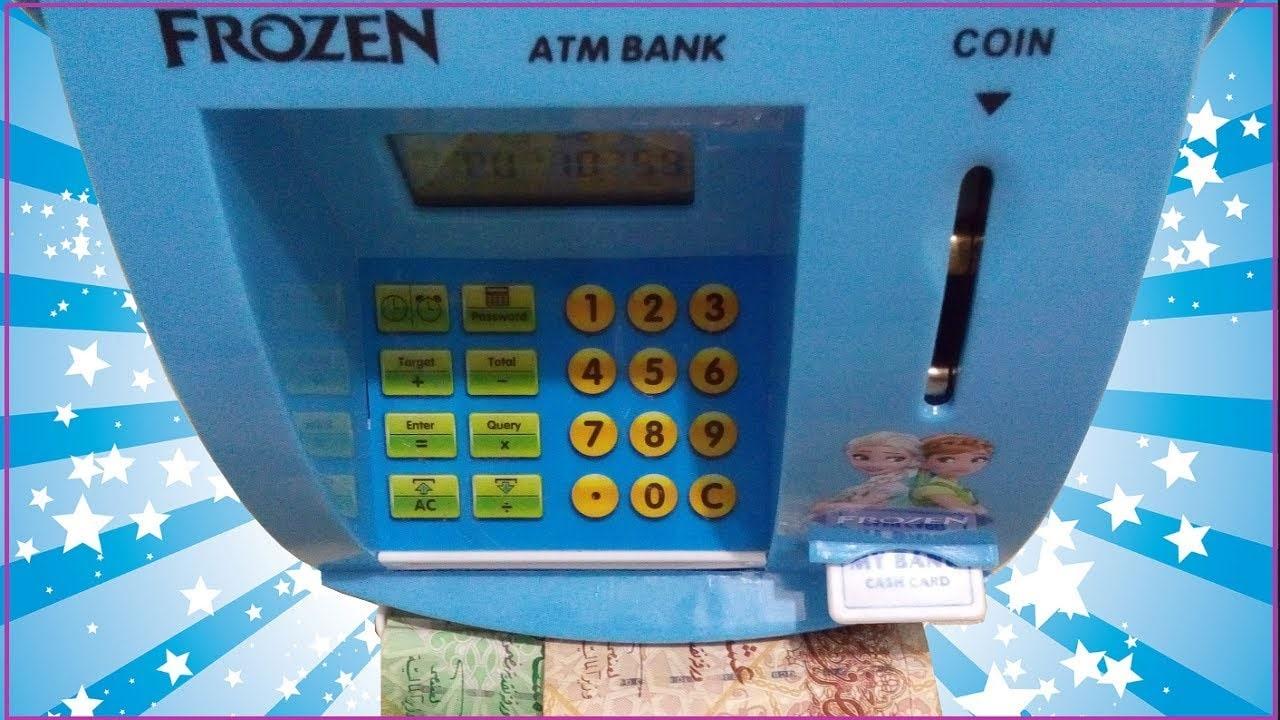 CELENGAN ATM MINI FROZEN MESIN HITUNG SALDO UANG KERTAS DAN KOIN