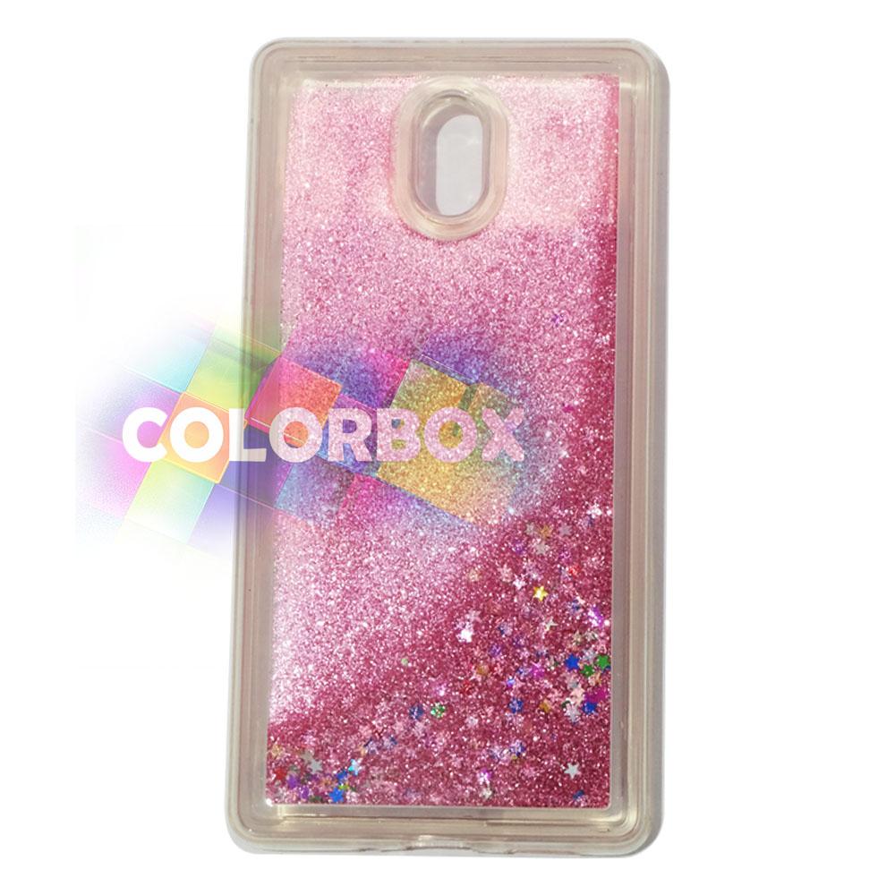 MR softshell Water Glamour Nokia 3 / Soft Case Glitter Nokia 3 / jelly Casing Nokia 3 / Silikon Case Hp / Case Water Glitter - Pink Muda