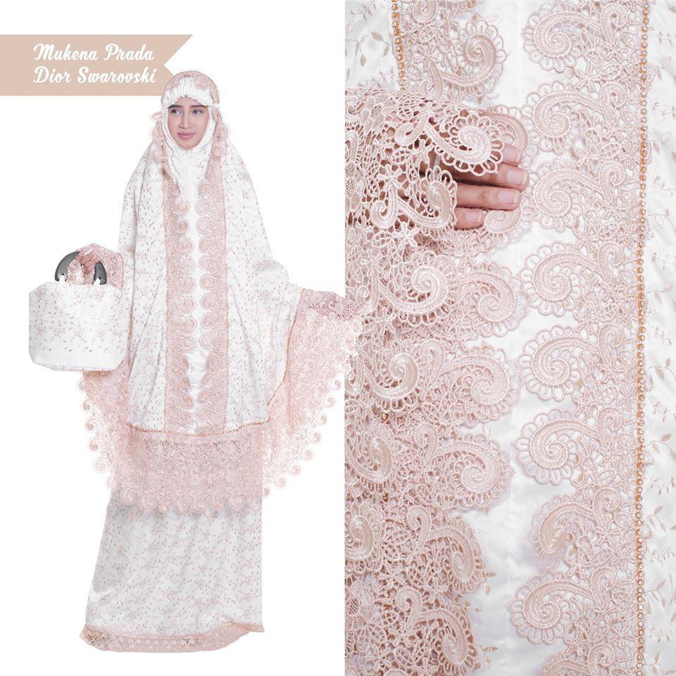 MUKENA DEWASA FULL BORDIR SUTRA PARIS PRADA DIOR SWAROVSKI (model KD MILLO)
