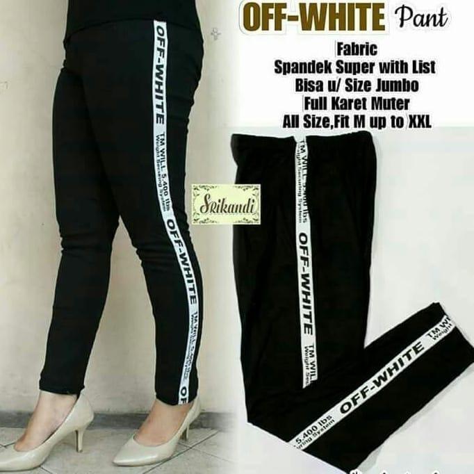 Baju Muslim Original Celana Off White Pant Casual Bawahan Simple Wanita Hijab Modern Trendy Terbaru 2018