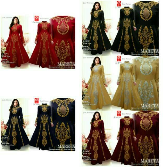 MARETA DRESS PESTA HIJABERS MAXI BAJU HIJABERS INDIA (merah)