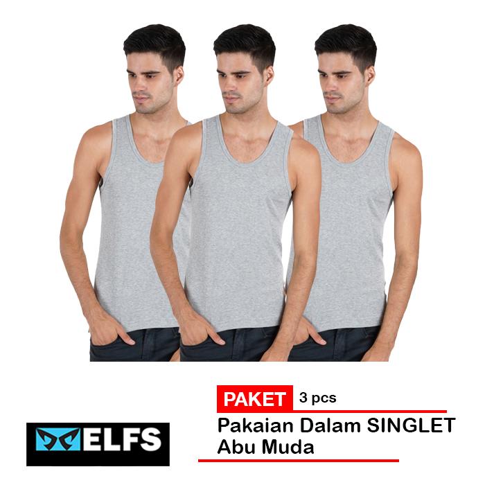 Elfs Shop-PAKET 3PCS Pakaian Kaos Dalam Singlet Tanktop Pria