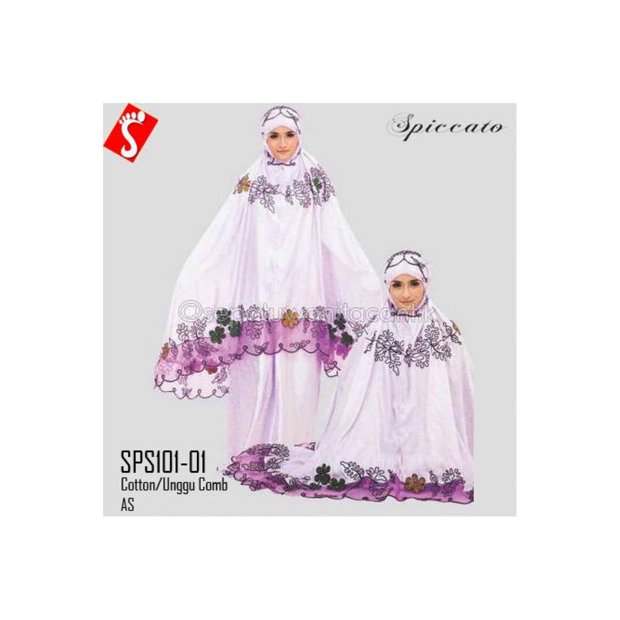 Mukena Katun Ungu Spiccato SPS104.01/Mukenah Dewasa/Baj KEREN
