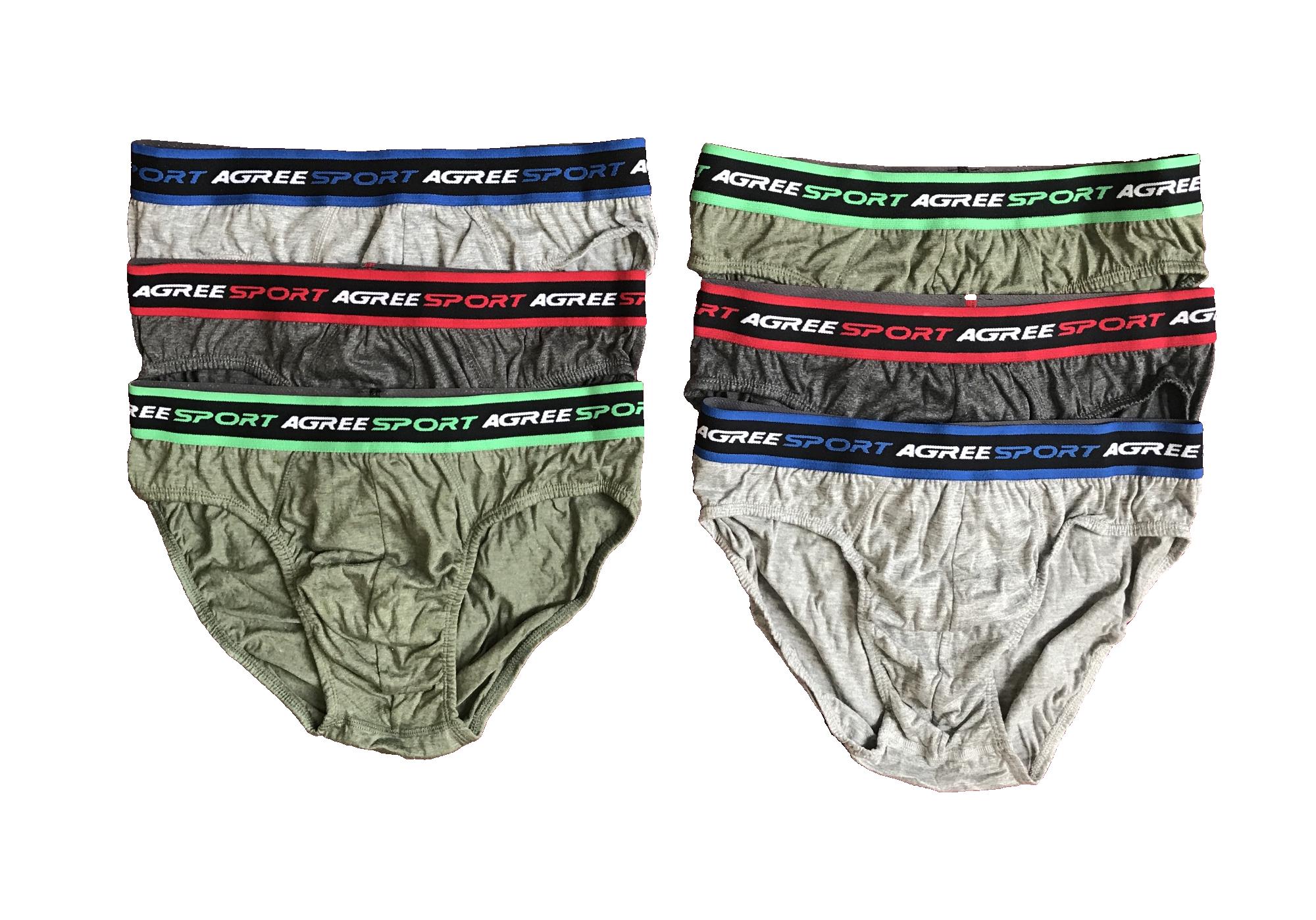 PADIe - 6 PCS Celana Dalam Pria Boxer AGREE SPORT Multi Colour /sempak/underwear Laki-laki