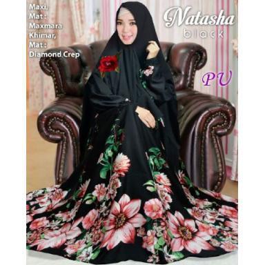 AA GAMIS SYARI JUMBO BAJU MAXI MAXY DRESS MUSLIM WANITA DEWASA MURAH CEWEK KEKINIAN PAKAIAN PESTA (HITAM)