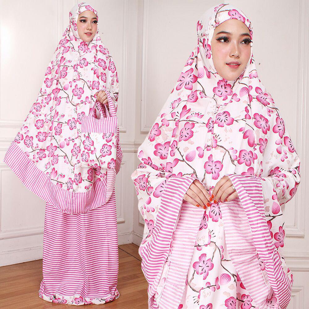 Mukena trendy dewasa adem katun jepang naila batik tosca