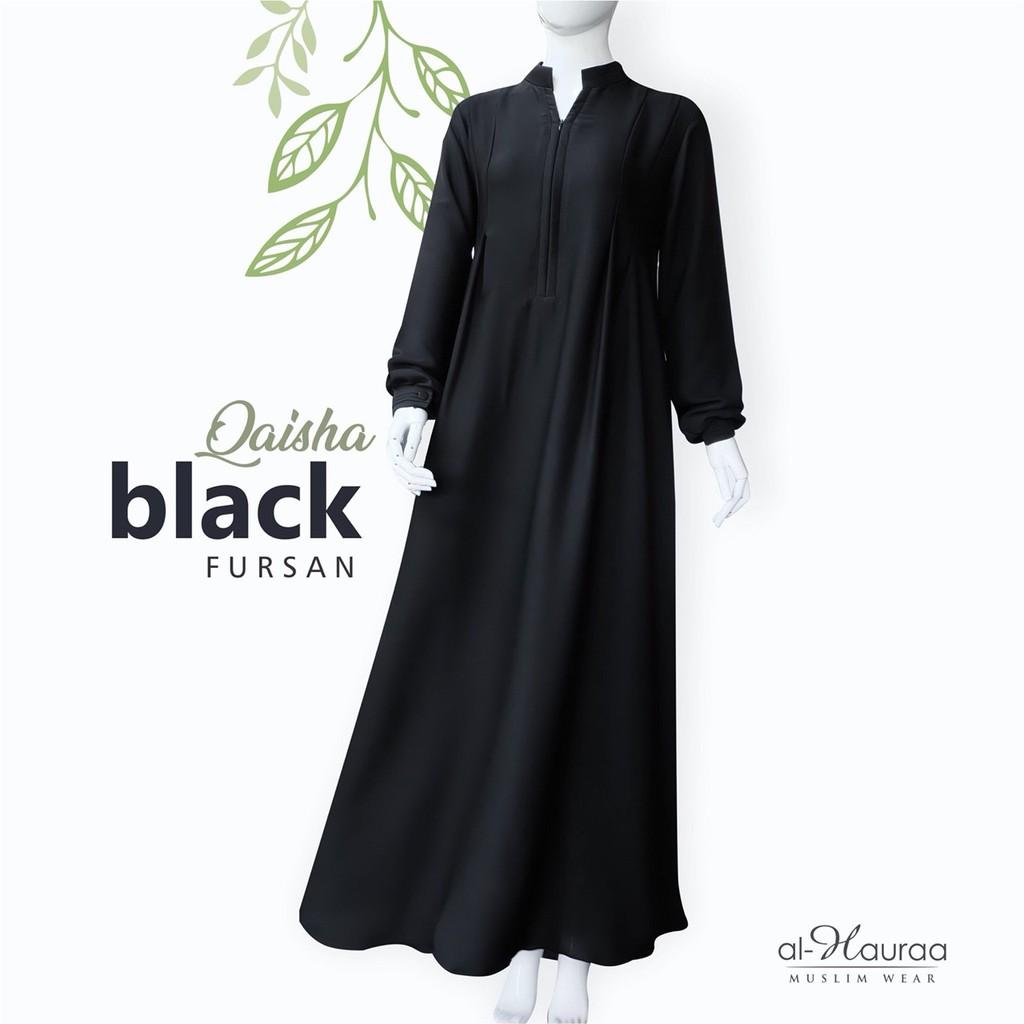 (TERBARU) Gamis dan Bergo Qaisha Al Hauraa Fursan dan MTA (Bergo Non Pet L)